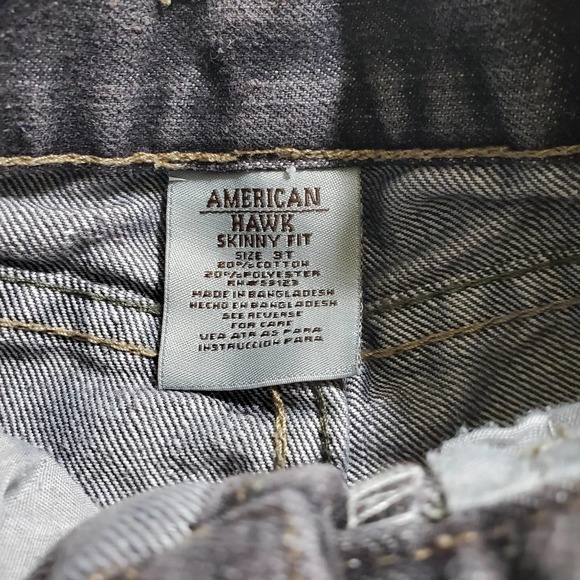 American Hawk Baby Boys Jeans Size 3T Toddler Grey Pockets - Picture 6 of 6